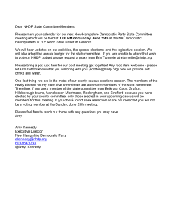 Dear NHDP State Committee Members