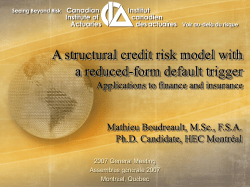 Mathieu Boudreault - Institut canadien des actuaires