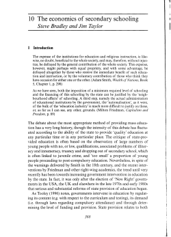 10 The economics of secondary schooling