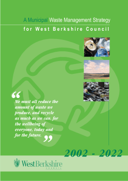 A Municipal Waste Management Strategy