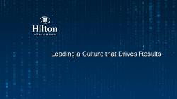 Leading a Culture that Drives Results