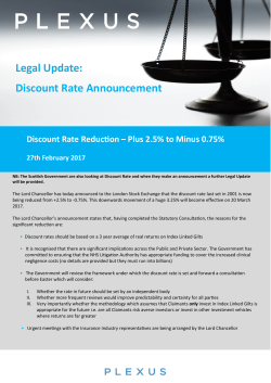 Legal Update: Discount Rate Announcement