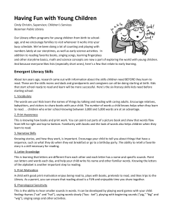 Having Fun with Young Children