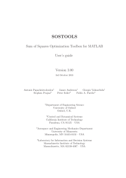 sostools - Control and Dynamical Systems