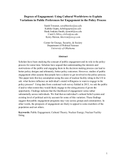 Degrees of Engagement: Using Cultural Worldviews to Explain