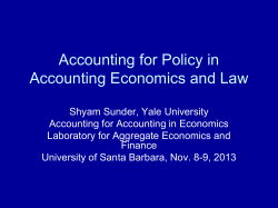 Accounting for Policy in Accounting Economics and