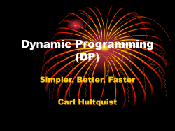 Dynamic Programming