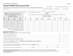 Annual Certified Cash Count by Site