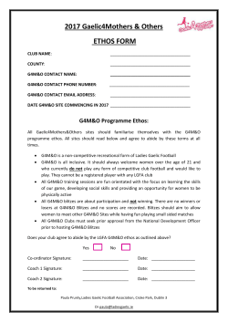 2017-G4MO-Ethos-Form-1 - Ladies Gaelic Football