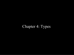 Chapter 4: Types