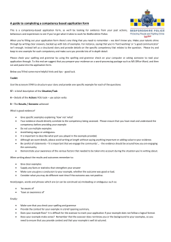 A Guide to Completing the Competency Based - ATS - Tri
