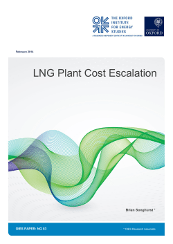 LNG Plant Cost Escalation - Oxford Institute for Energy Studies