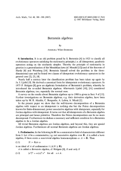 Bernstein algebras