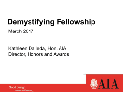 Demystifying Fellowship Presentation