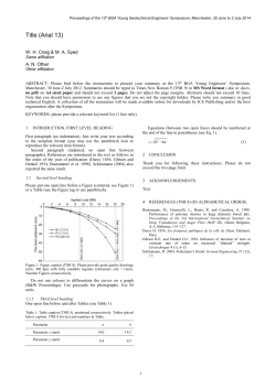 Paper template and instructions to authors