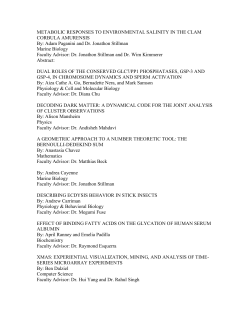metabolic responses to environmental salinity in the clam corbula
