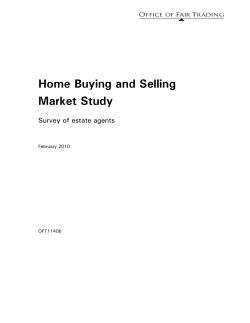 Home Buying and Selling market study Estate Agent Survey Report