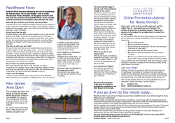 Fauldhouse Faces New Games Area Open Crime Prevention Advice