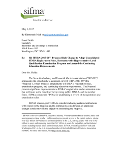 SIFMA Submits Comments to the SEC on Proposed Rule Change to