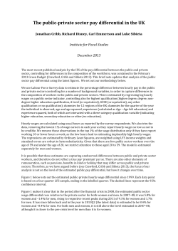 The public-private sector pay differential in the UK