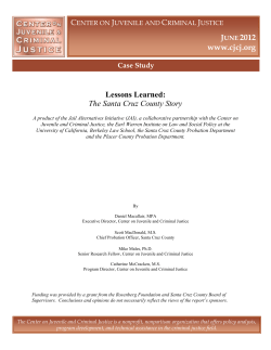 Santa Cruz County - Center on Juvenile and Criminal Justice