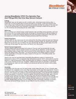 Joining BlazeMaster CPVC Fire Sprinkler Pipe