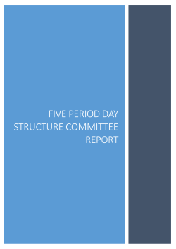 Five Period Day Structure Committee Report
