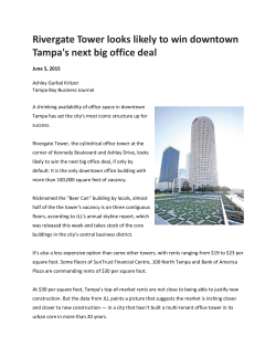 Rivergate Tower looks likely to win downtown Tampa`s next big