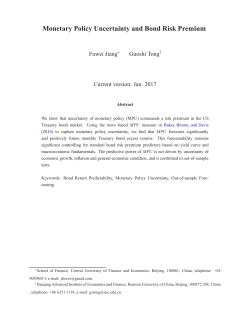 Monetary Policy Uncertainty and Bond Risk Premium