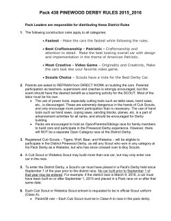 Cubmasters are responsible for distributing these District Rules