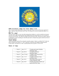 Summer Triathlon Clinic for Kids
