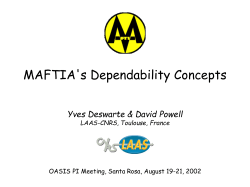 MAFTIA Concepts - Tolerant Systems