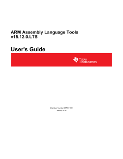 ARM Assembly Language Tools User`s Guide