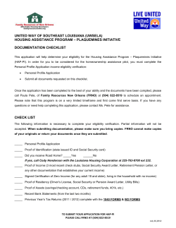 non profit rebuilding pilot program