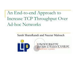 Imrovement of TCP over Multihop Ad