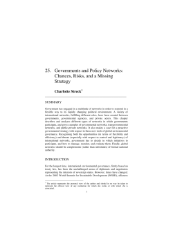 Governments and Policy Networks