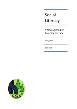 Social Literacy – Pedagogical Model Social