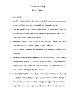 Christmas Story Final Copy Open Word Save it by clicking on Fichier