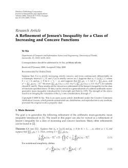 A Refinement of Jensen`s Inequality for a Class of Increasing and
