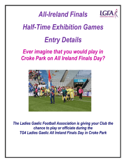 All-Ireland Finals Half-Time Exhibitions