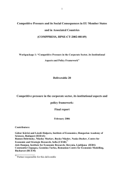 Firms` responses to competitive pressure