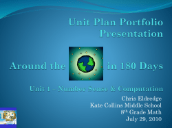 Unit Plan Portfolio - WboroINTELEssentialsSummer2010