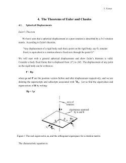 The Theorems of Euler and Chasles