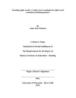 Teaching sight words