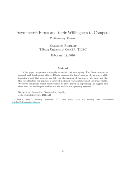 Asymmetric Firms and their Willingness to Compete