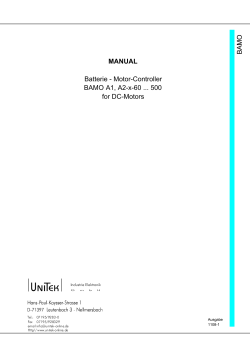 Motor-Controller BAMO A1, A2-x-60 500 for DC-Motors