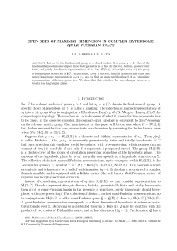 OPEN SETS OF MAXIMAL DIMENSION IN COMPLEX