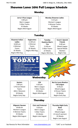 Printable League Schedule!