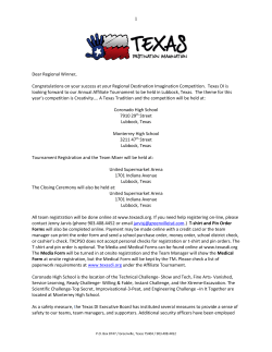 DI Regional Winner Letter 2017 - Dallas Destination Imagination