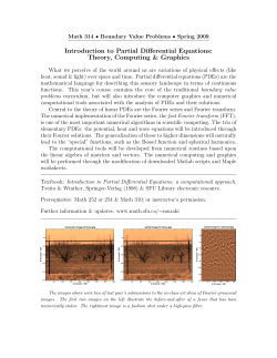 Introduction to Partial Differential Equations: Theory, Computing